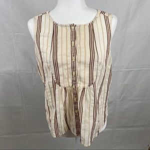 Michael Kors Women’s Striped Button Up Tank